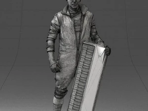 000248 Man with Keyboard Realistic Musician Character 0118 3dp 3D Print Model