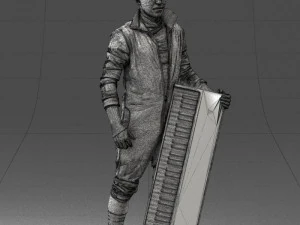 000248 Man with Keyboard Realistic Musician Character 0118 3dp 3D Print Model