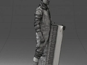 000248 Man with Keyboard Realistic Musician Character 0118 3dp 3D Print Model