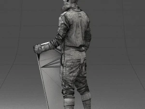 000248 Man with Keyboard Realistic Musician Character 0118 3dp 3D Print Model