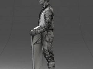 000248 Man with Keyboard Realistic Musician Character 0118 3dp 3D Print Model