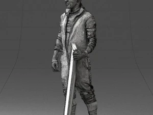 000248 Man with Keyboard Realistic Musician Character 0118 3dp 3D Print Model