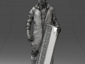 000248 Man with Keyboard Realistic Musician Character 0118 3dp 3D Print Model