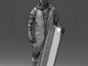 000248 Man with Keyboard Realistic Musician Character 0118 3dp 3D Print Model