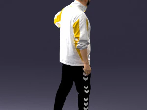 000249 Man with Tambourine Realistic Percussionist Character 0118 3dp 3D Print Model