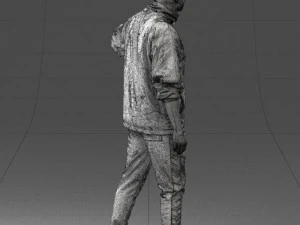 000249 Man with Tambourine Realistic Percussionist Character 0118 3dp 3D Print Model