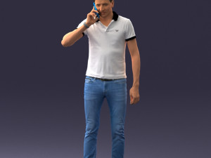 man with mobile 0522 3D मॉडल