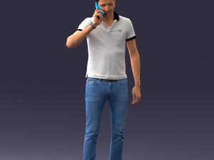 man with mobile 0522 3D मॉडल