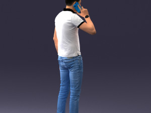 man with mobile 0522 3D मॉडल