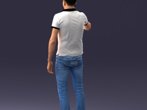 man with mobile 0522 3D मॉडल