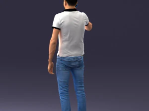 000265 Man Talking on Phone 0522 3D Model
