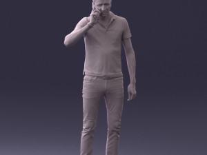 man with mobile 0522 3D मॉडल