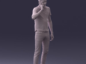 man with mobile 0522 3D मॉडल