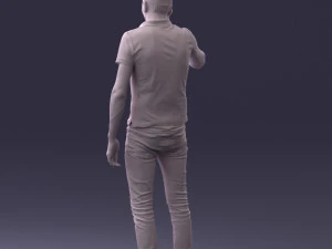 000265 Man Talking on Phone 0522 3D Model