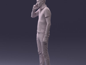 man with mobile 0522 3D मॉडल