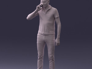 man with mobile 0522 3D मॉडल