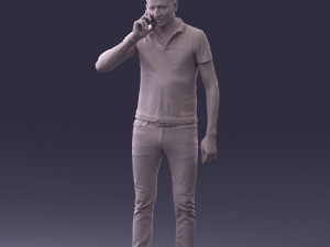 man with mobile 0522 3D मॉडल