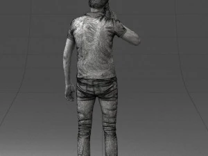 000265 Man Talking on Phone 0522 3D Model