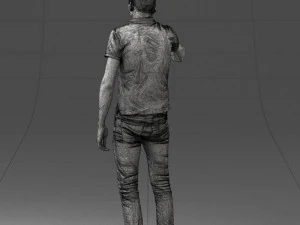 000265 Man Talking on Phone 0522 3D Model