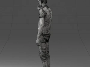 000265 Man Talking on Phone 0522 3D Model