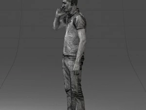 000265 Man Talking on Phone 0522 3D Model