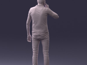 man with mobile 0522 3d print ready Model Cetak 3D