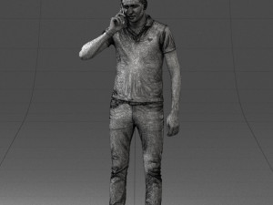 man with mobile 0522 3d print ready Model Cetak 3D