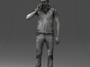 man with mobile 0522 3d print ready Model Cetak 3D
