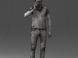 man with mobile 0522 3d print ready Model Cetak 3D