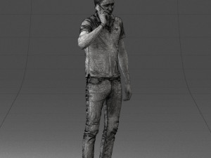 man with mobile 0522 3d print ready Model Cetak 3D