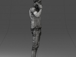 man with mobile 0522 3d print ready Model Cetak 3D