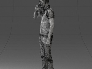 man with mobile 0522 3d print ready Model Cetak 3D