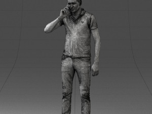 man with mobile 0522 3d print ready Model Cetak 3D