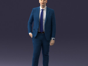 man in suit 0305 3D Модель