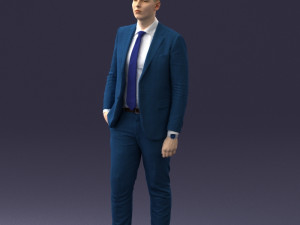 man in suit 0305 3D Модель