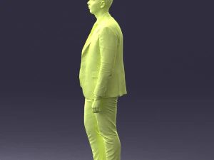 000257 Businessman in Blue Suit with Tie 0305 3D Model