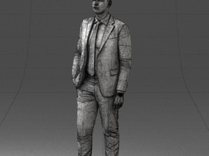 man in suit 0305 3D Модель