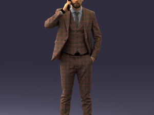 man in checkered suit 0220 3d print reay 3D 프린트 모델