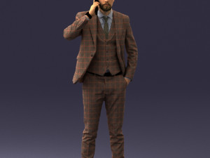 man in checkered suit 0220 3d print reay Modello di stampa 3D