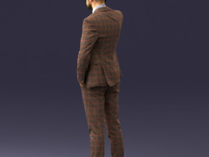 man in checkered suit 0220 3d print reay Modello di stampa 3D