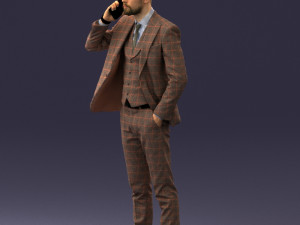 man in checkered suit 0220 3d print reay Modello di stampa 3D