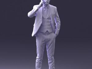 man in checkered suit 0220 3d print reay Modello di stampa 3D