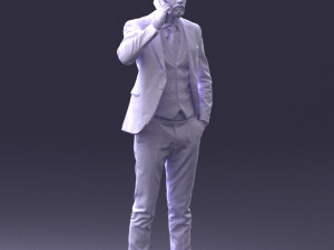 man in checkered suit 0220 3d print reay Modello di stampa 3D