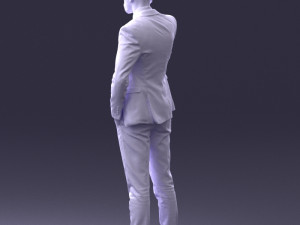 man in checkered suit 0220 3d print reay Modello di stampa 3D