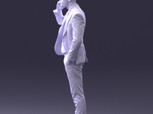 man in checkered suit 0220 3d print reay Modello di stampa 3D