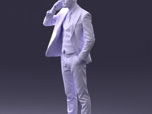 man in checkered suit 0220 3d print reay Modello di stampa 3D