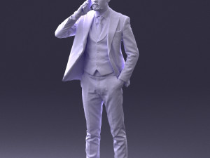 man in checkered suit 0220 3d print reay Modello di stampa 3D