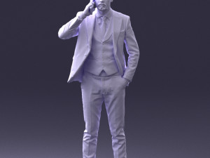 man in checkered suit 0220 3d print reay Modello di stampa 3D