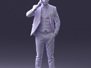 man in checkered suit 0220 3d print reay Modello di stampa 3D