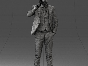 man in checkered suit 0220 3d print reay Modello di stampa 3D